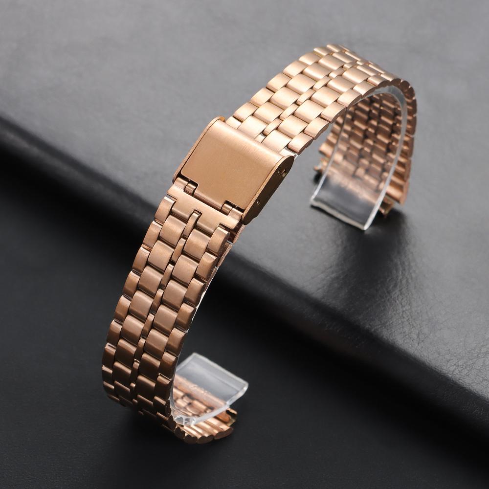 Edelstahl 18mm Armband für Casio für F91W F84/105/108 A158/168 AE1200/1300 B650 AQ230 Uhrenarmband Ultradünne Metallarmbänder