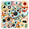 50-Piece Horror Demon Eye Halloween Waterproof Sticker Set for Notebooks