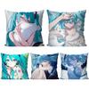 H-Hatsune M-Miku Singer Anime Pillow Case Square Pillow BedroomSofaLeisure Comfort Cushion Car Living Room Home Decoration 40X40