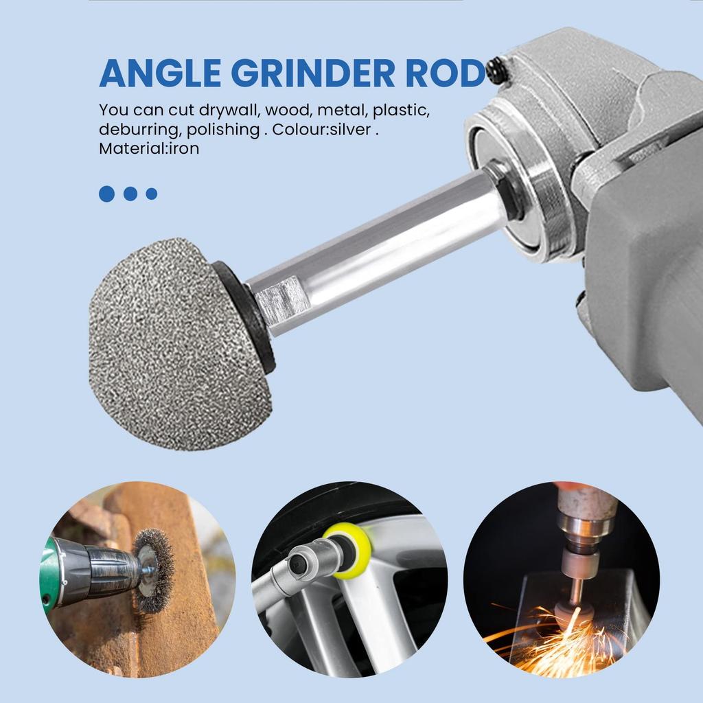 Hcskoss Angle Grinder Extension Rod, M10 Thread Rotary Polisher Extension Shaft with 4 Flanges and Lock Nuts