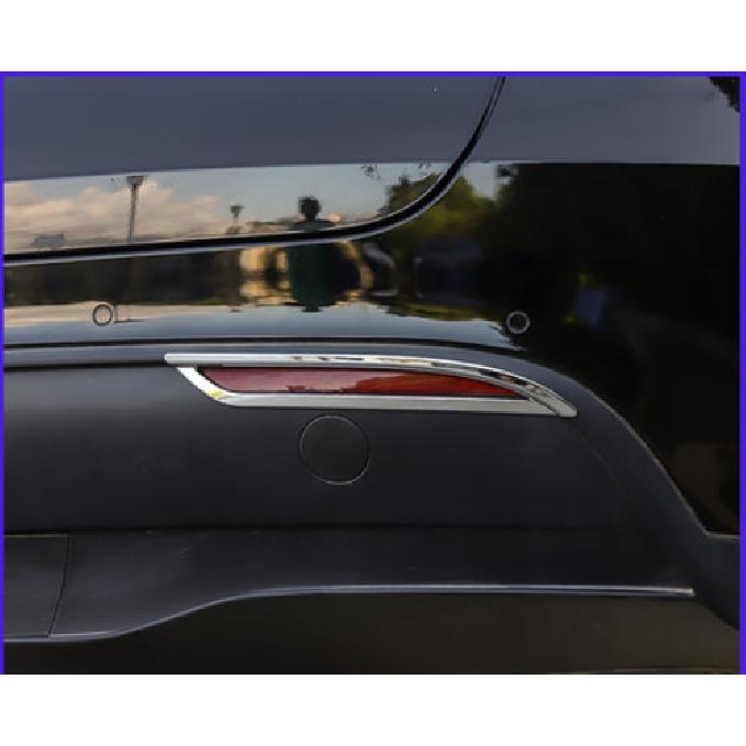 Chrome Rear Fog Light Lamp Cover Trim For Tesla Model Y - Decoration 2P
