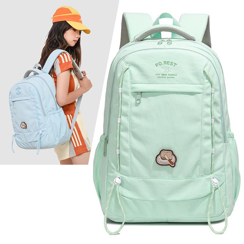 Schoolbag Simple Korean Contrasting Colors New Schoolbag Light Travel Leisure Backpack High Value Dirt Resistant Large Capacity Backpack