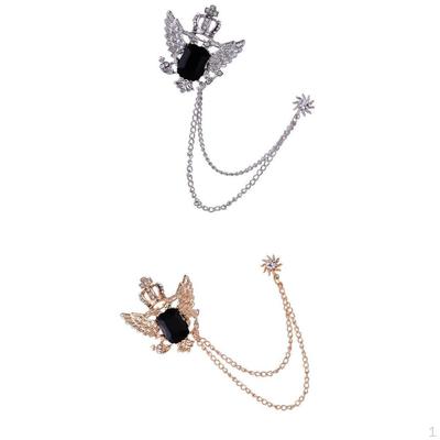 2x Luxury / & Men's Hanging Chain Brooch Pin