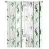 Abstract Bamboo Pattern White Tulle Sheer Curtains for Living Room the Room Bedroom Kitchen Decoration Voile Organza Curtains