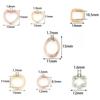 100 Stück 5 Stile Hohlrahmen Umwickelte Perlen CCB Mehrform Perlenverbinderringe für Schmuckherstellung DIY Armband Halskette Zubehör