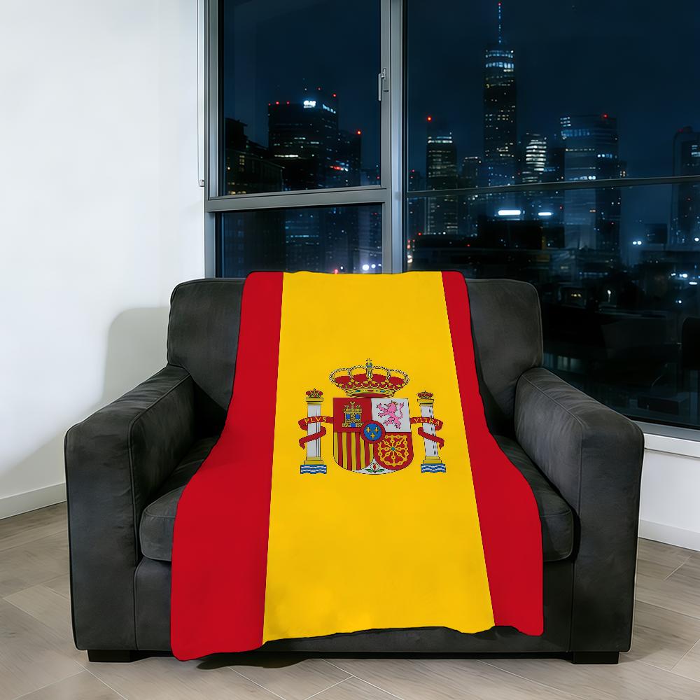 Blanket Super S-Spain Warm Comfortable Plush Throw Cool Blanket Child Home Flag Sofa Bedroom Gift