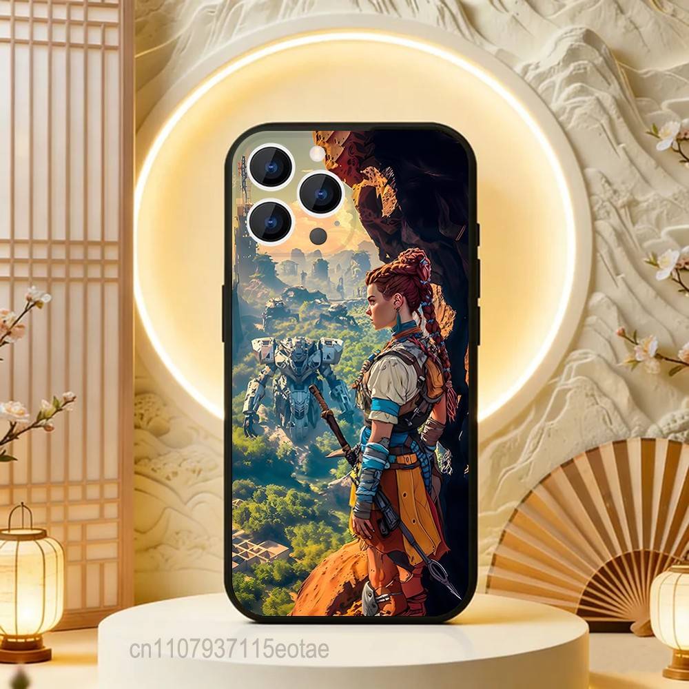 Aloy H-Horizon Z-Zero dawn Phone Case For iPhone 17,16,15,14,13,12,11,Pro,Max,Plus,E,Air,Mini Protective Black Cover