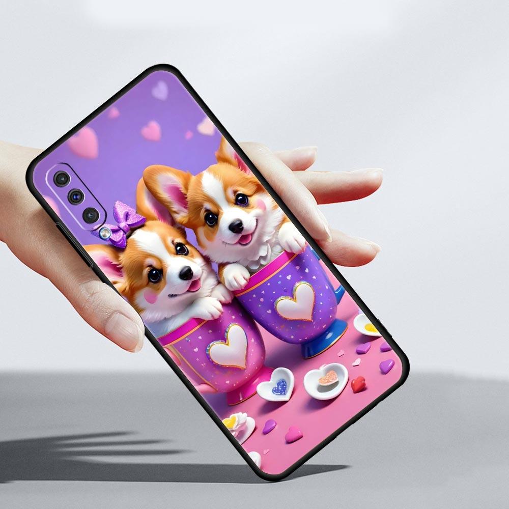Cute Corgi Dog Phone Case for Samsung Galaxy A56 A36 A26 A16 A34 A24 A42 A22 A20 A12 A40 A30 A10 5G Soft TPU Cover Shell Fundas