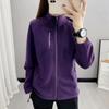 Casaco de lã de outono e inverno feminino casual casaco de lã gola alta cardigan grosso esportes ao ar livre quente com capuz top