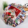 Santa Snowman Friendship Umbrella 8-Frame for Travel, Camping, Casual Lightweight Portable Umbrella, Essential for Every Family Holidays Gift