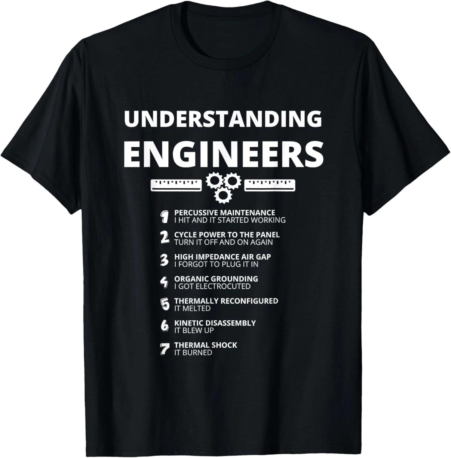 Understanding Engineers, Funny Sarcastic Engineering Gift T-Shirt S
