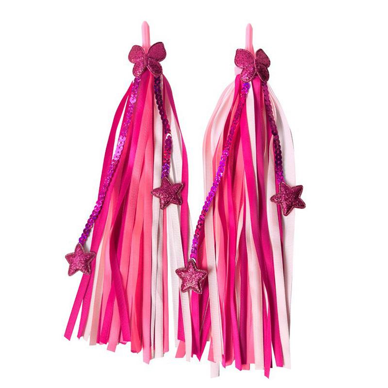 Kids Bike Handlebar Streamers Kids Scooter Handlebar Ribbons Streamers Handle Flowing Colorful Tassel Accessory For Kids Bicycle