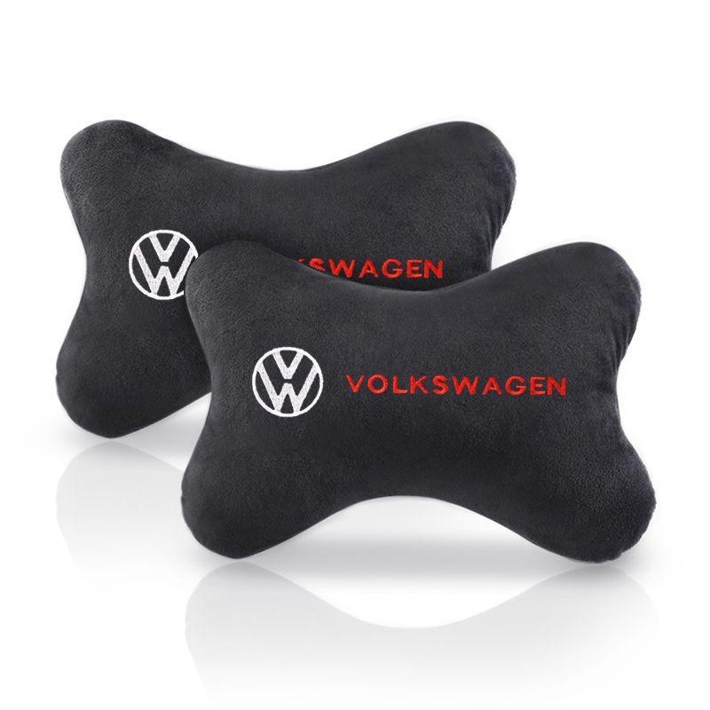 For VW Car Headrest Cover Auto Seat Cover Head Neck Rest Pillow  for VW Volkswagen Golf Polo Passat Touran Jetta Car Styling A