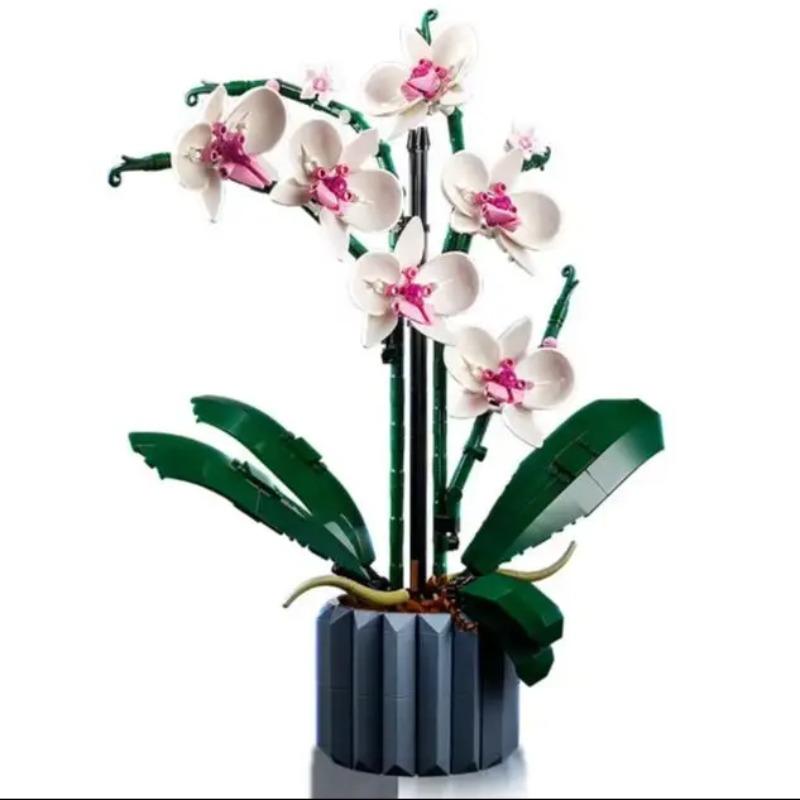 Building Blocks Orchid Flower Bouquet Set Artificial Plant Construction Toy for Home Decor & Gift Giving