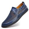 Men's Breathable Mesh Slip-on Sandals - Soft Sole Leather Dad Shoes, Size 50, Large and Comfortable.