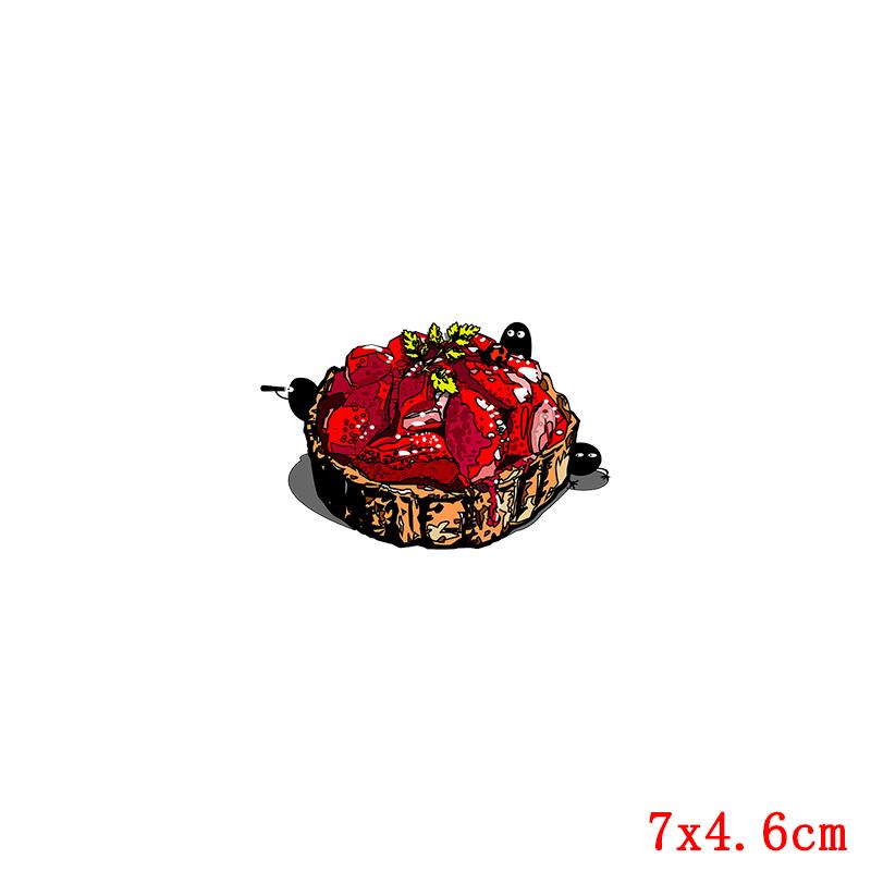 Cartoon Food Patch Iron On Transfer For Clothing Fruit Thermal Transfer For Clothes Vinyl Applique Thermo Sticker On Clothes DIY