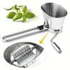 Trituratore per Erbe Acciaio Inossidabile Grattugia Rotante per Verdure Trituratore per Prezzemolo Vaniglia Tritatutto per Coriandolo Menta Macinazione Manuale in Metallo