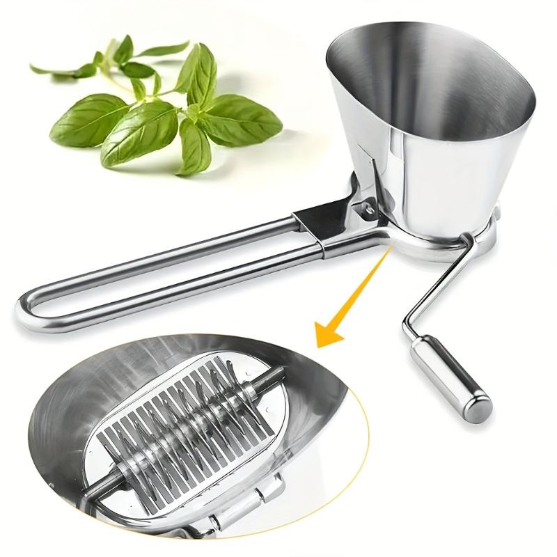 Trituratore per Erbe Acciaio Inossidabile Grattugia Rotante per Verdure Trituratore per Prezzemolo Vaniglia Tritatutto per Coriandolo Menta Macinazione Manuale in Metallo