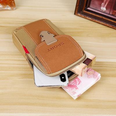 Fanny Pack for Active Lifestyle Canvas Phone Belt Bag Faux Leather Zipper Closure Belt