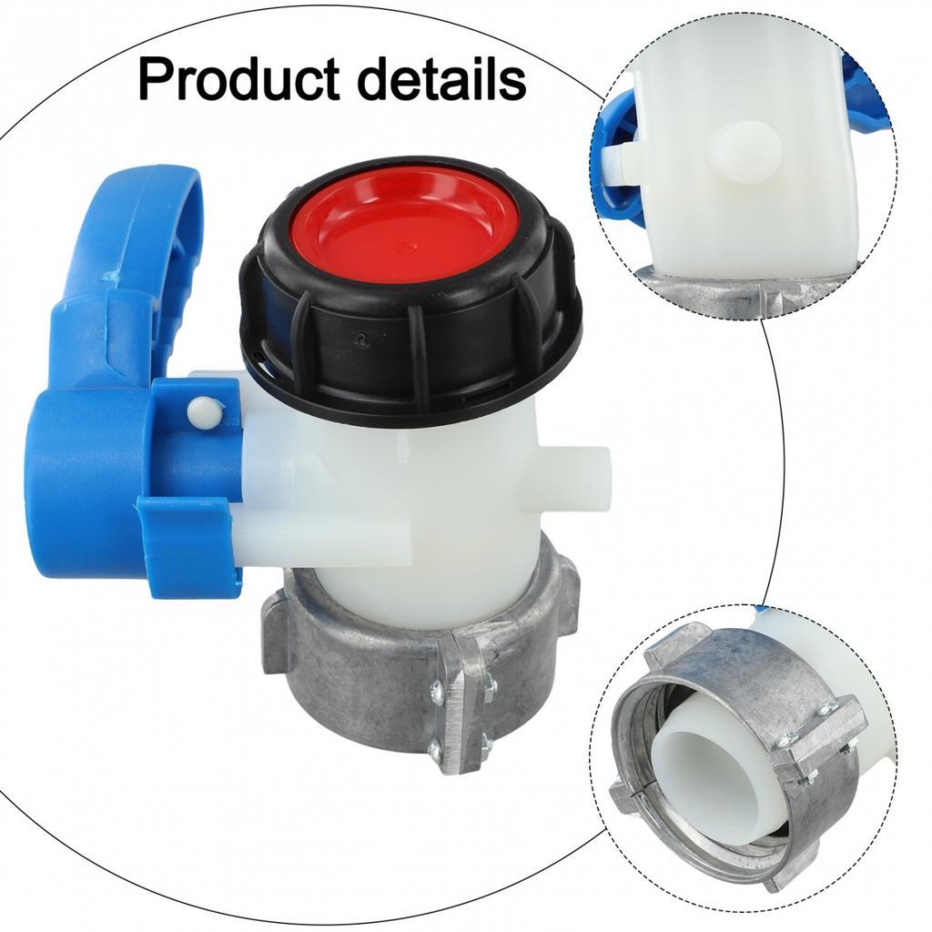 Aluminum Union Nut IBC Outlet Tap Stopcock Adapter Easy-open Functionality