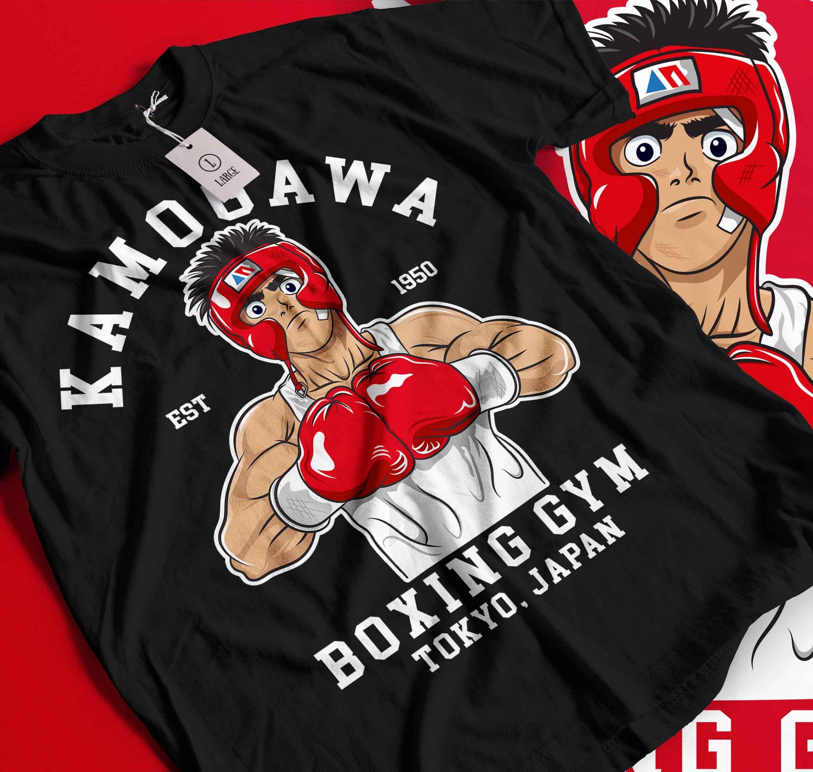 Manga Tshirt, Sport 90s Anime Lovers, Boxing GYM Anime Tshirt, Otaku Ropa, Graphic Anime Unisex Shirt 4XL