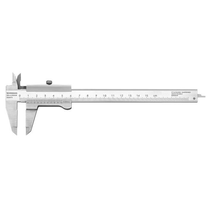 Pied à coulisse - FACOM - 2520.00PB - pour mesure intérieur/extérieur/profondeur - Acier - Précision au 1/20