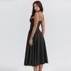 Letné sexi šaty bez chrbta Ženy Stredná dĺžka Bez ramienok s vysokým pásom Ležérne šaty Ženy Úzkeho strihu Elegantné Párty Večerné šaty Lady 24166