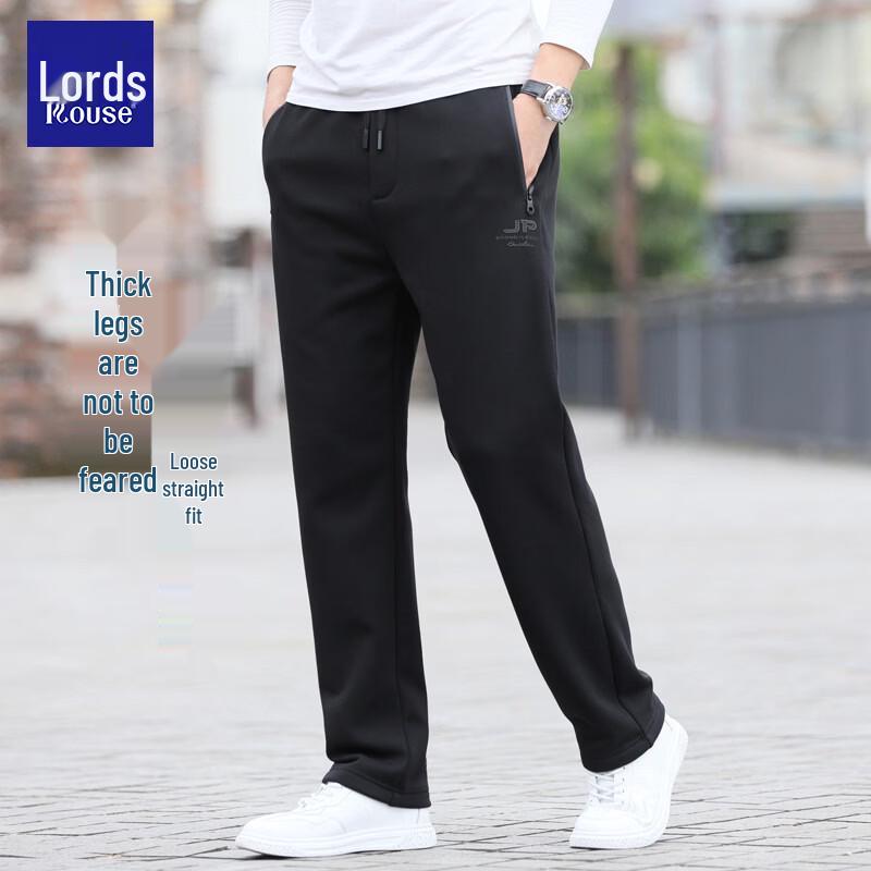 Luozi Men's Pure Cotton Straight-Leg Casual Pants