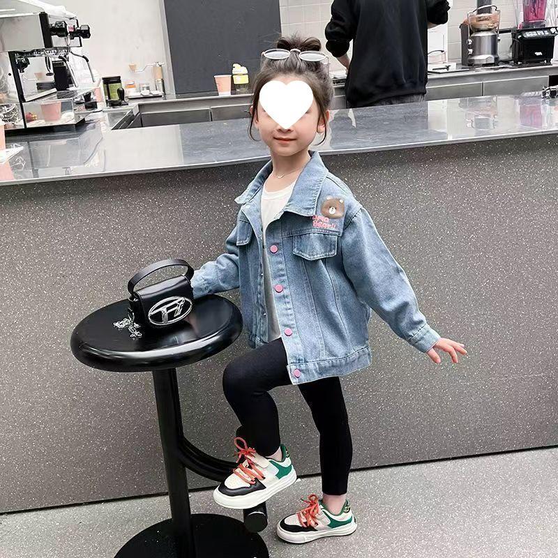 2025 Girls' Cute Moristyle Denim Jacket – Lightweight Spring & Autumn Fashion