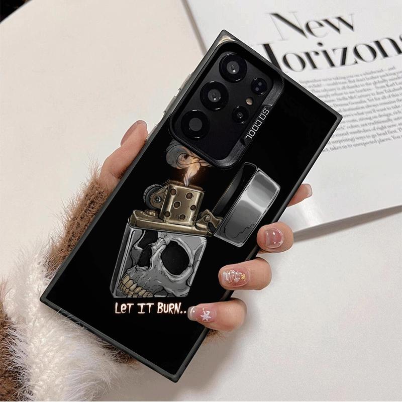 Lighter Cool Pattern Soft Phone Case for Samsung Galaxy S24 S25 FE S26 Edge S23 Ultra S22 Plus S21 + Shockproof Cover Back Shell