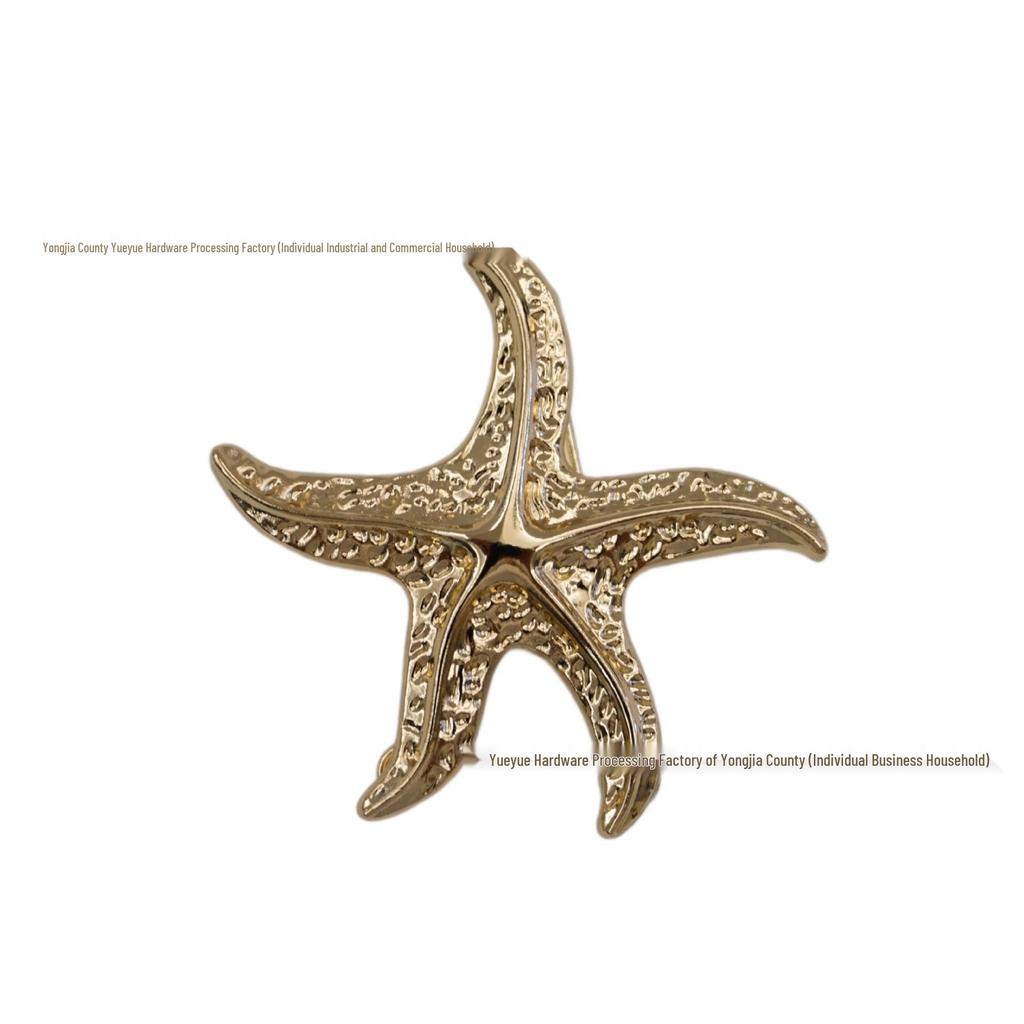Electroplated Starfish Pendant - 54mm Retro Alloy Ocean Jewelry Accessory