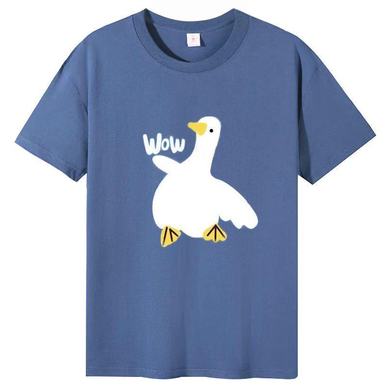 Damen Sommer Beliebtes Kurzarm-T-Shirt Baumwolle Atmungsaktiv Lockeres Oberteil Bedrucktes T-Shirt Lässig