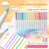 15 Colors Double Headed Highlighter Fluo Marker Set Art Drawing Pens Pastel Stationery Double Tips for Highlighting Coloring