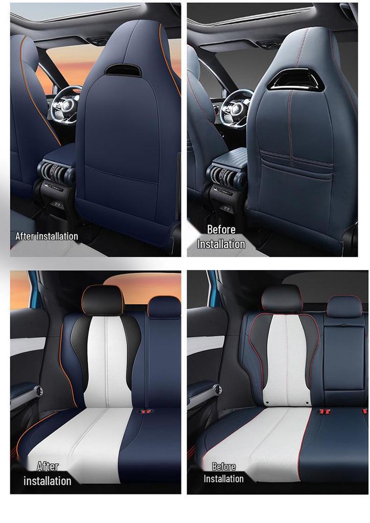 2024 BYD Yuan Plus Honor Model Cartoon Car Seat Cover, Full Surround, All-Season Cushion.