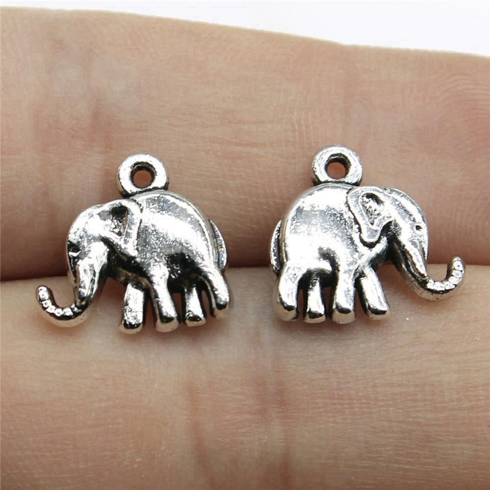 Charms Small Elephant Pendants Kids' Jewelry Materials QC115