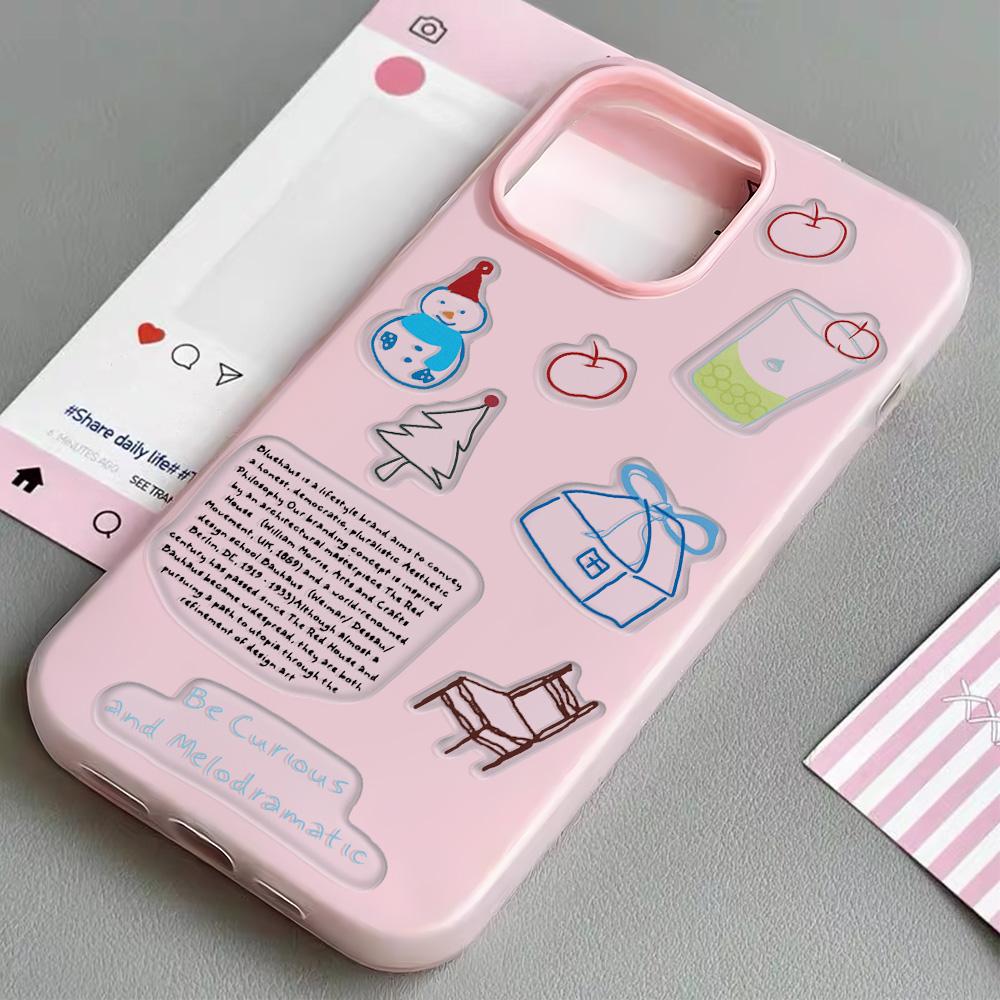 Malovaný kryt na telefon pro iPhone 15 11 13 14 pro 15 16 Pro Max 12 13 16 Pro Roztomilý Módní Vtipný Kryt na telefon se šňůrkou Nejnovější Doporučení Top prodeje