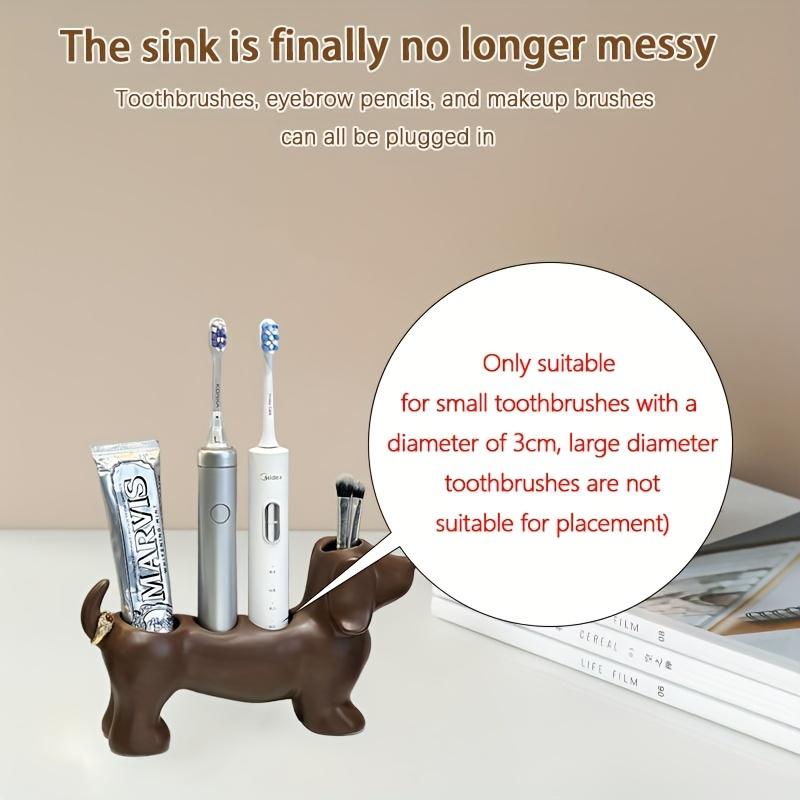1PC Shelf Toothbrush Holder Toilet Wash Counter Ceramic Shelf Base Storage Ornament - Suitable for Toothbrushes and Dental Education