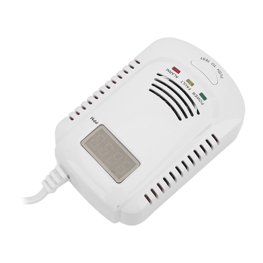 Gas Detector Reliable Performance Intelligent Voice Alarm High Stability Combustible Gas Monitor 90‑240VEU Plug