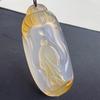 High Ice Yellow Agate Chalcedony Enlightenment Pendant