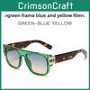 Men Square Frame Sunglasses With Uv400 Protection For Summer Fashion And Travel