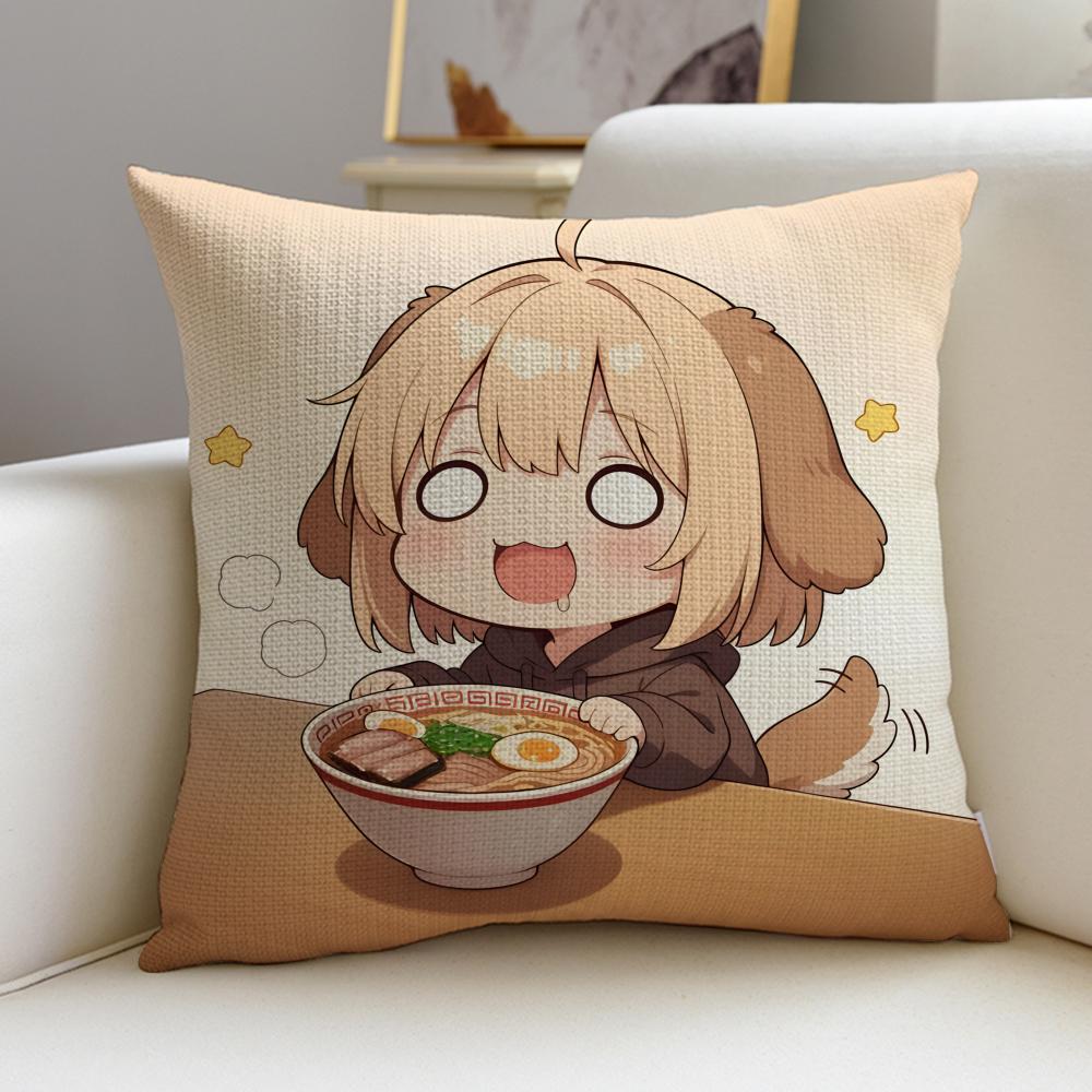 Gentle NNyanko DaysS Cushion Cover Breathable and Skinfriendly Linen Pillowcase Square Removable and Washable Cushion