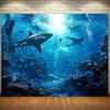 Underwater World Sea Shark Theme Background Children Party Decor Banner Supplies Boys Photography Backdrop Home Decor Props