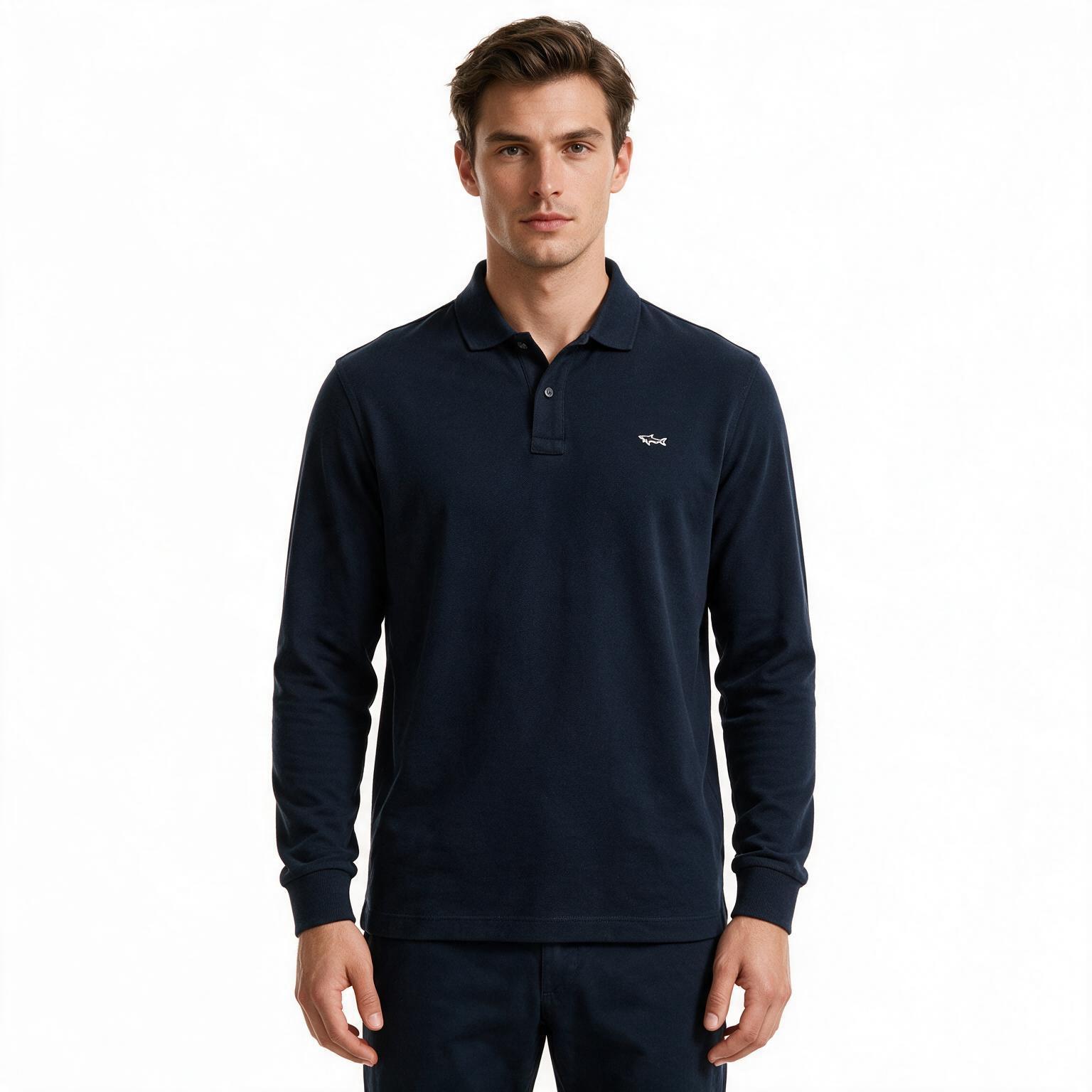 Paul&Shark polo homme coton bleu marine 99311003-13 L bleu marine