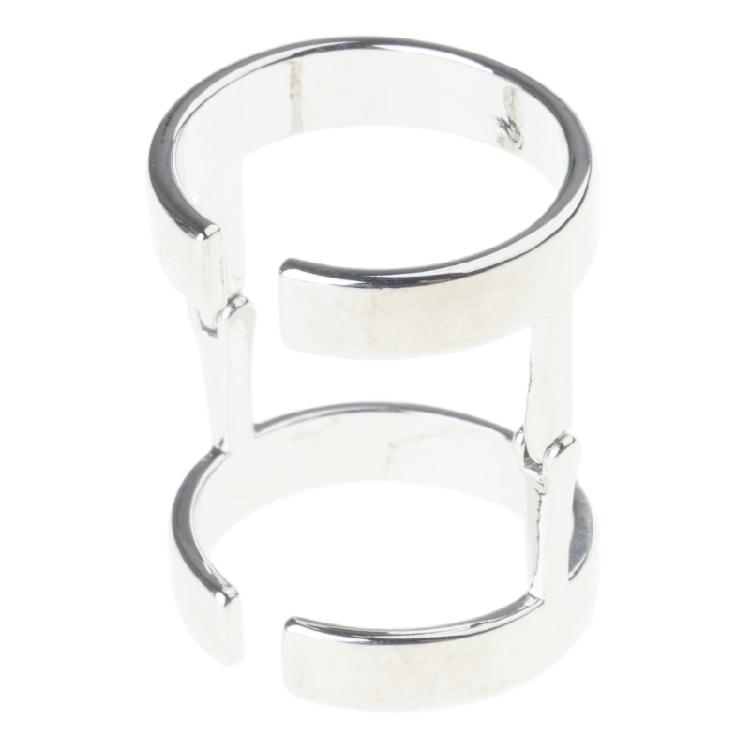 

Gothic Rock Hinged Finger Rings Cyberpunk-Double Loop Long Ring Jewelry Fashion 1