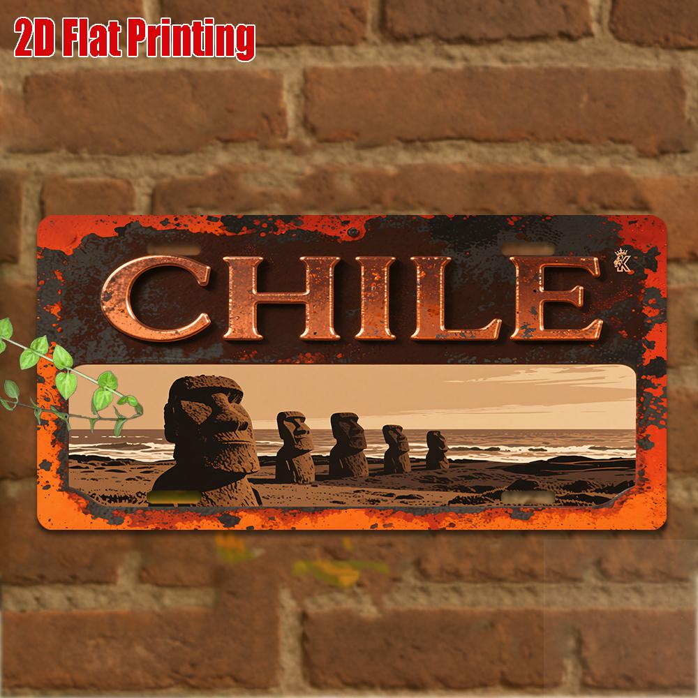 D Flat Pc Vintage Metal Sign for Decorative Purposes Only Outdoor Plaque Wall Decoration Chilean Aluminum Sign Vehicle