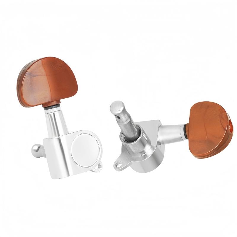 Fully Enclosed Guitar Tuning Pegs with Precisions Gear System for Electric and Acoustic Guitars Dustproof Design