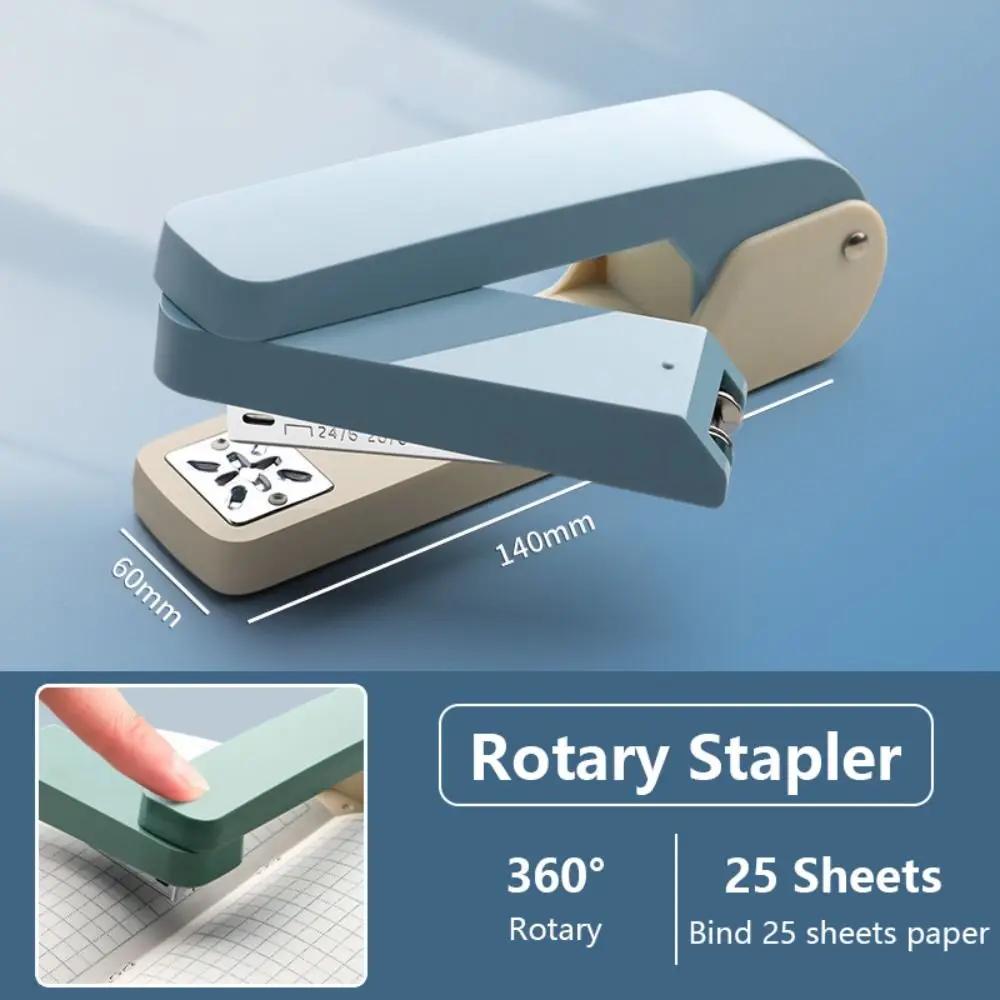 Use 24/6 Staples Stapler Heavy-Duty Duty Effortless Heavy-Duty Duty Stapler 360 Degree Rotary Metal Long Stapler Bookbinding Supplies