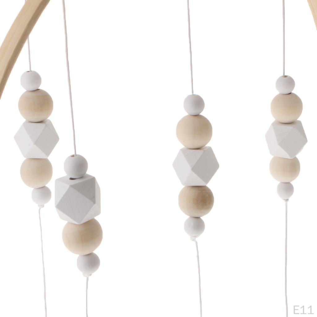 Baby Kids Crib Mobile Bed Bell Toys Wooden Wind Chimes Hanging Room Decor