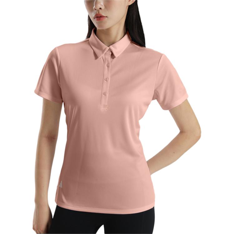 adidas Polo Shirts Women's Pink Polo Collar Moderate JF2011-