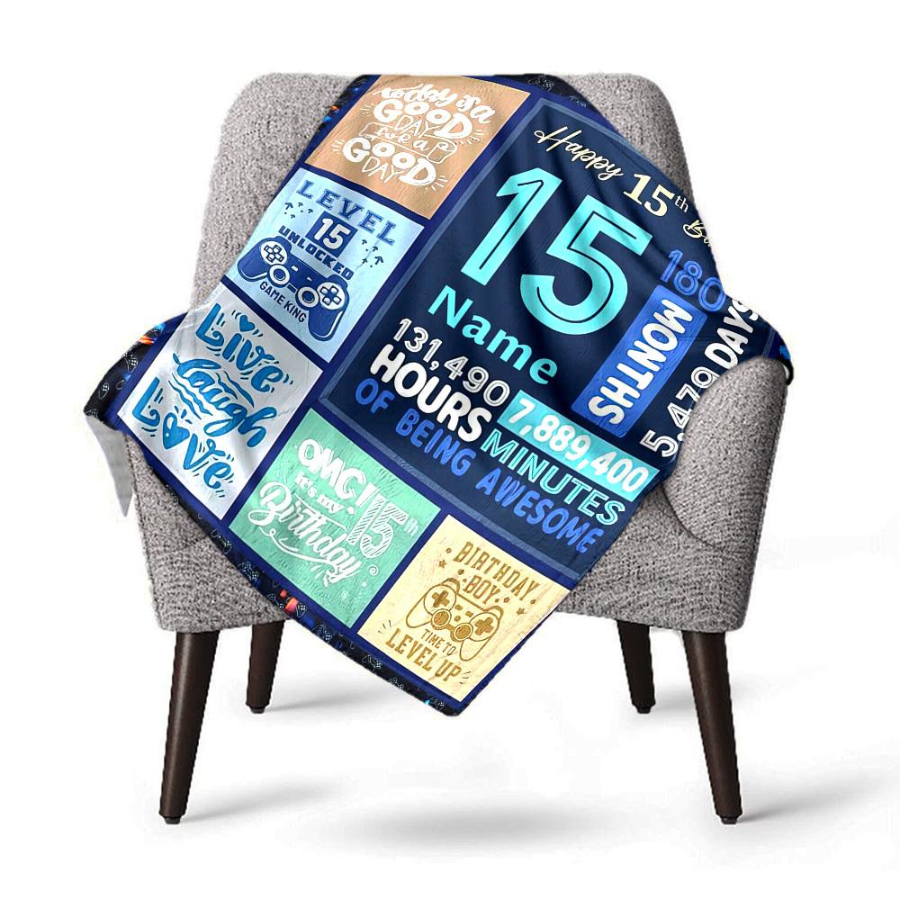 Birthday Celebration Customize Your Name Rv Blanket Soft Warm Lightweight Allseason Multipurpose Throw For Travel Camping Picnic Sofa Bed Living Room